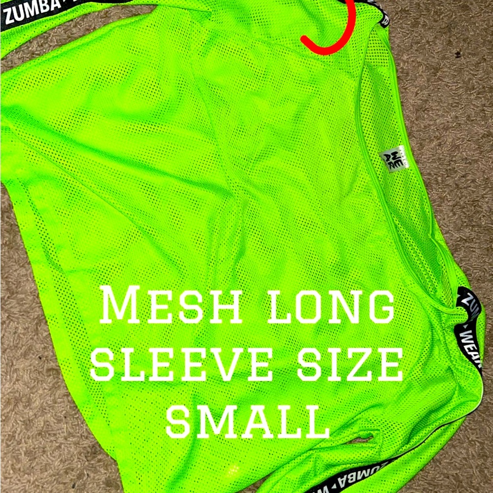 Long sleeve mesh top size small